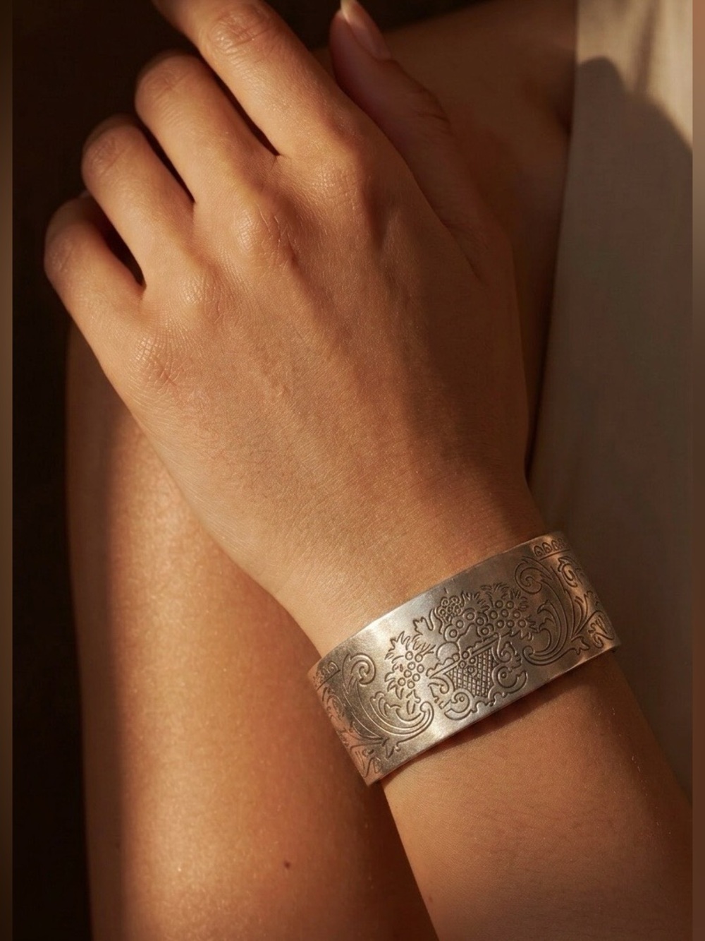 Vintage Kirk Stieff Pewter Cuff Bracelet